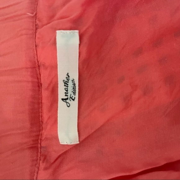 ANOTHER EDITION Japan sz S Bright Coral Orange Basket Woven Weave Skirt - Picture 5 of 7